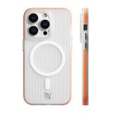 Rvelon iPhone 15 Pro Cover Korrugeret MagSafe Orange