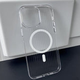 iPhone 15 Pro Cover Bølget MagSafe Transparent