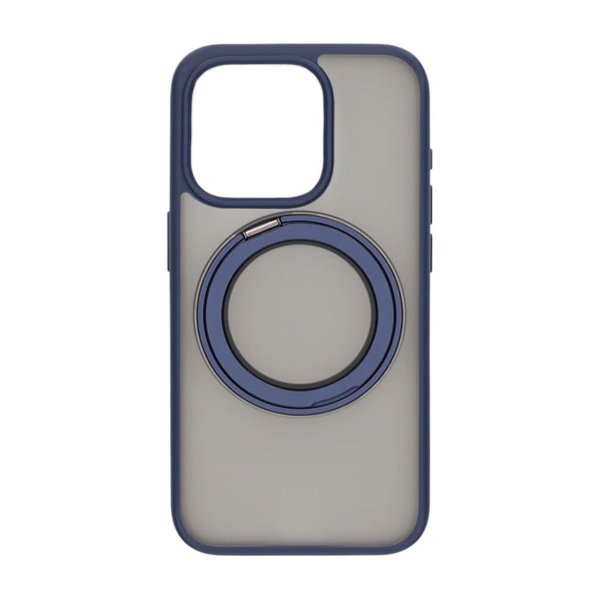 iPhone 15 Pro Cover Roterbart MagSafe Stativ Blå