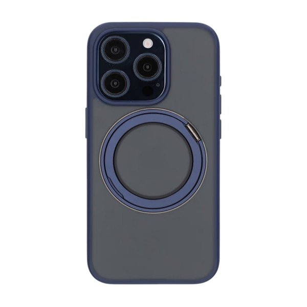 iPhone 15 Pro Cover Roterbart MagSafe Stativ Blå