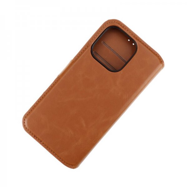 Rvelon iPhone 15 Pro Cover Magnetisk Aftageligt Etui Brun