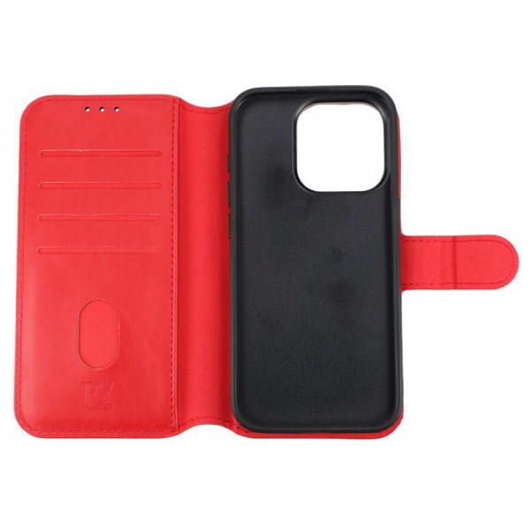 Rvelon iPhone 15 Pro Cover Magnetisk Aftagelig Skal Rød