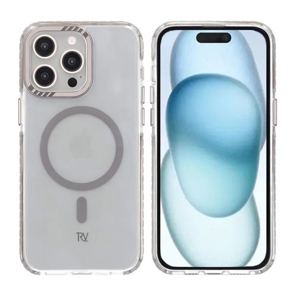 Rvelon iPhone 15 Pro Cover TPU MagSafe Grå