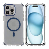 Rvelon iPhone 15 Pro Cover, forstærkede hjørner, blå