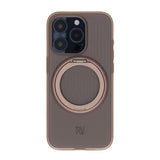 Rvelon iPhone 15 Pro Cover Roterbart MagSafe Stativ Brun