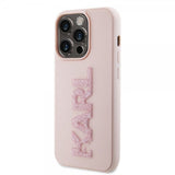Karl Lagerfeld iPhone 15 Pro Cover 3D Rubber Karl Pink