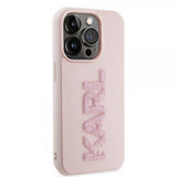 Karl Lagerfeld iPhone 15 Pro Cover 3D Rubber Karl Pink