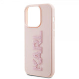 Karl Lagerfeld iPhone 15 Pro Cover 3D Rubber Karl Pink