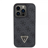 Guess iPhone 15 Pro Cover 4G Metal Triangle Strass Sort