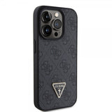 Guess iPhone 15 Pro Cover 4G Metal Triangle Strass Sort