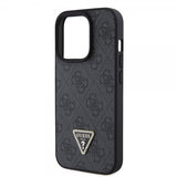 Guess iPhone 15 Pro Cover 4G Metal Triangle Strass Sort