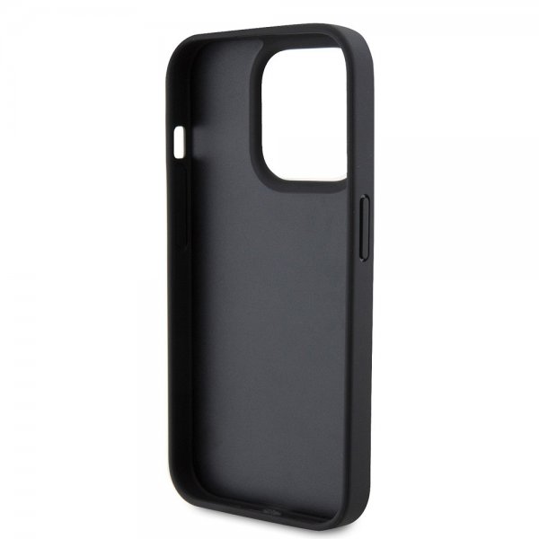 Guess iPhone 15 Pro Cover 4G Metal Triangle Strass Sort