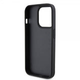 Guess iPhone 15 Pro Cover 4G Metal Triangle Strass Sort