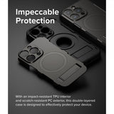 Ringke iPhone 15 Pro Cover Alle MagSafe Gun Metal