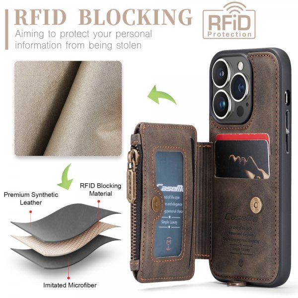 CaseMe iPhone 15 Pro Cover C20 Series Kaffe