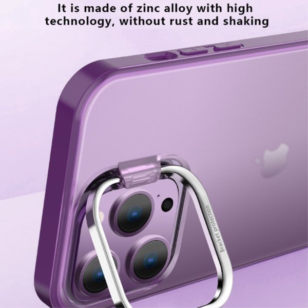 X-Level iPhone 15 Pro Cover Kameraram Kickstand Blå