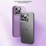 X-Level iPhone 15 Pro Cover Kameraram Kickstand Blå