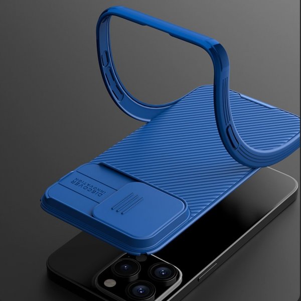 Nillkin iPhone 15 Pro Cover CamShield MagSafe Blå