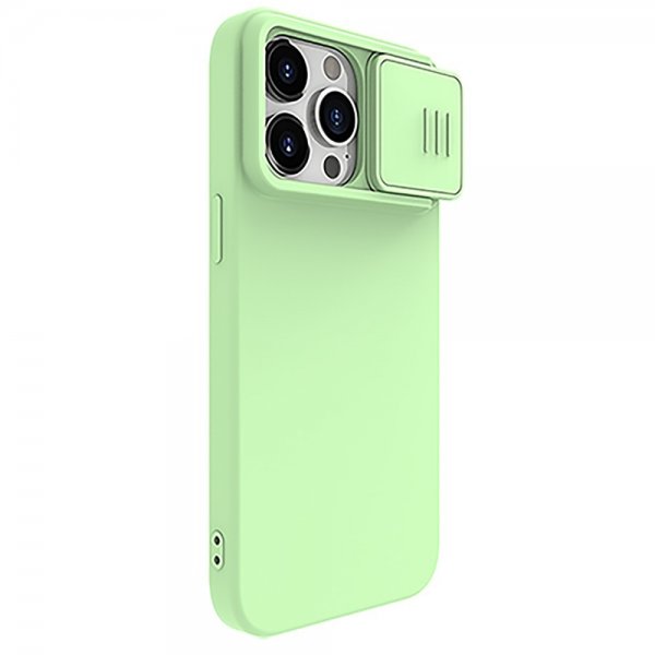 Nillkin iPhone 15 Pro Cover CamShield Silky MagSafe Lysegrøn