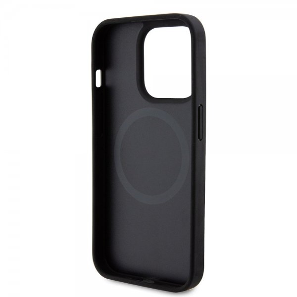 Ferrari iPhone 15 Pro Cover Carbon PU Læder MagSafe Sort
