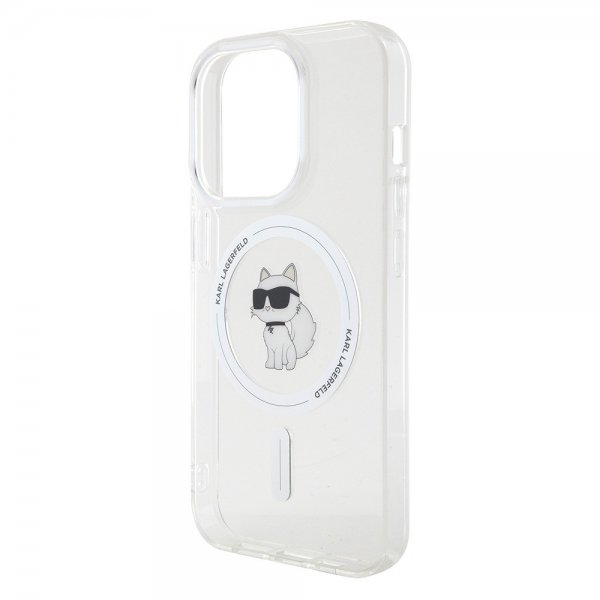 Karl Lagerfeld iPhone 15 Pro Cover Choupette MagSafe Transparent