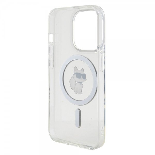 Karl Lagerfeld iPhone 15 Pro Cover Choupette MagSafe Transparent