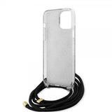 Guess iPhone 15 Pro Cover Crossbody Cord Sort
