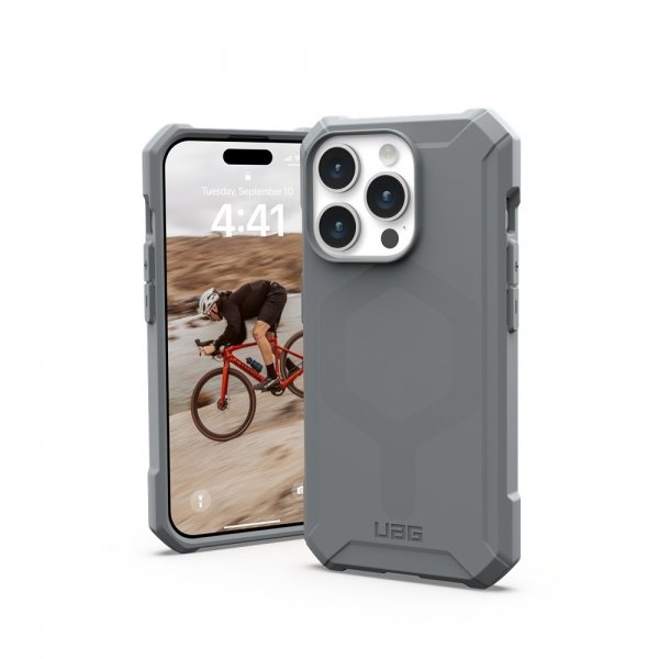 Urban Armor Gear (UAG) iPhone 15 Pro Cover Essential Armor MagSafe Sølv