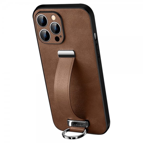 Sulada iPhone 15 Pro Cover Fashion Series Brun