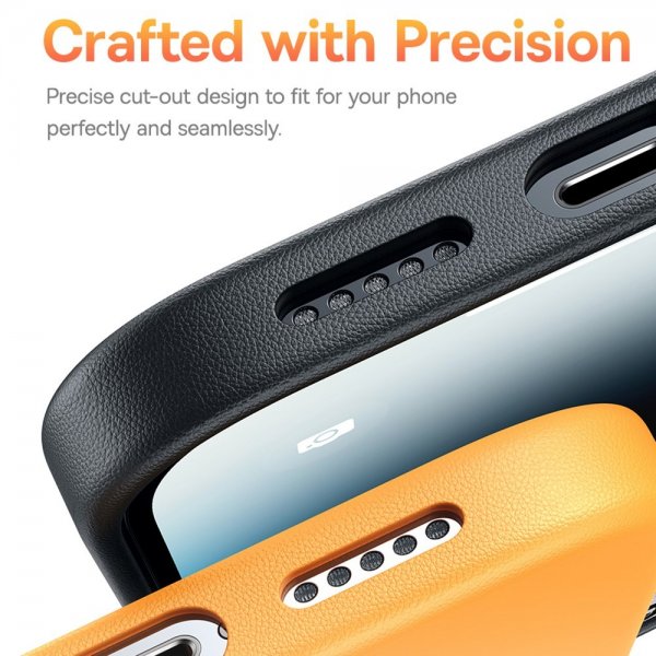 Baseus iPhone 15 Pro Cover Fauxther Series MagSafe Sort