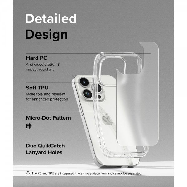 Ringke iPhone 15 Pro Cover Fusion Matte Clear