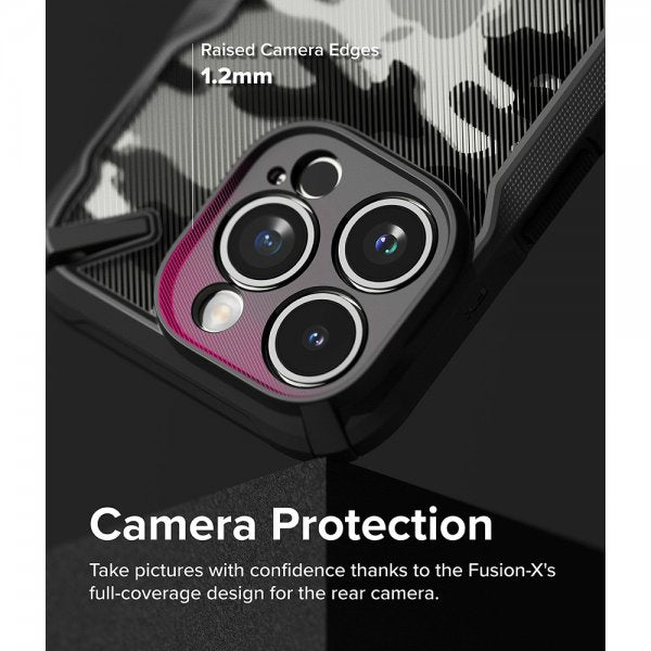 Ringke iPhone 15 Pro Cover Fusion X Design Camo Black