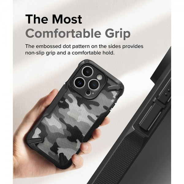 Ringke iPhone 15 Pro Cover Fusion X Design Camo Black