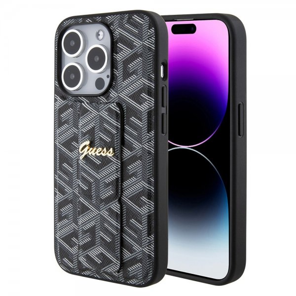 Guess iPhone 15 Pro Cover G Cube Grip Stand Sort