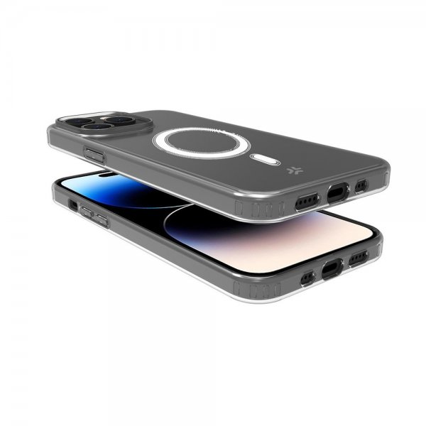 Celly iPhone 15 Pro Cover GELSKINMAG MagSafe Transparent