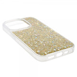 iPhone 15 Pro Cover Glitterpaljetter Guld