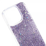 iPhone 15 Pro Cover Glitterpaljetter Lilla