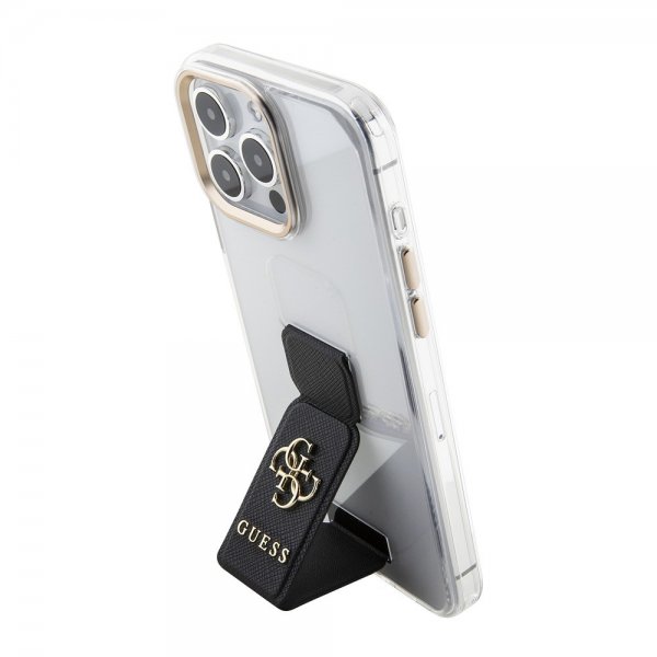 Guess iPhone 15 Pro Cover Grip Stand Klar Gennemsigtig