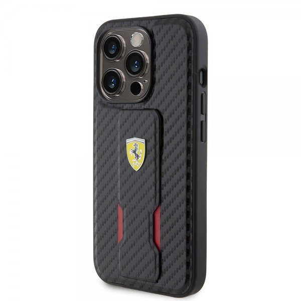 Ferrari iPhone 15 Pro Cover Grip Stand Function Sort