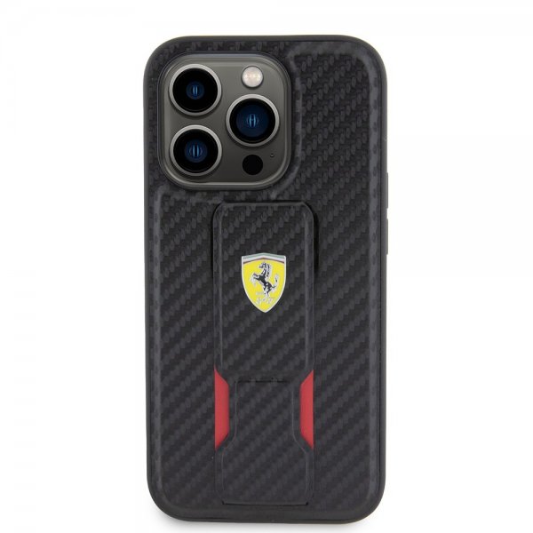Ferrari iPhone 15 Pro Cover Grip Stand Function Sort
