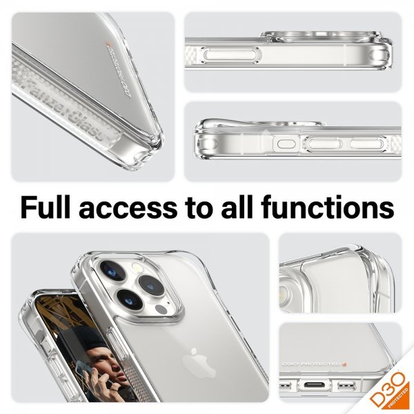 PanzerGlass iPhone 15 Pro Cover HardCase D3O Transparent