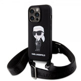 Karl Lagerfeld iPhone 15 Pro Cover Ikonik Crossbody Sort