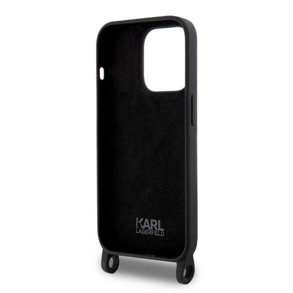 Karl Lagerfeld iPhone 15 Pro Cover Ikonik Crossbody Sort