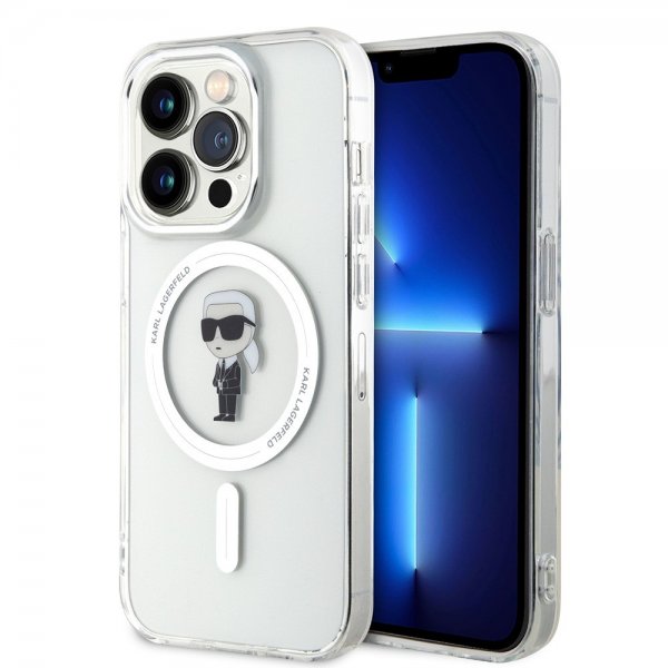 Karl Lagerfeld iPhone 15 Pro Cover Ikonik MagSafe Klar