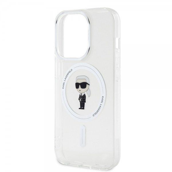 Karl Lagerfeld iPhone 15 Pro Cover Ikonik MagSafe Klar