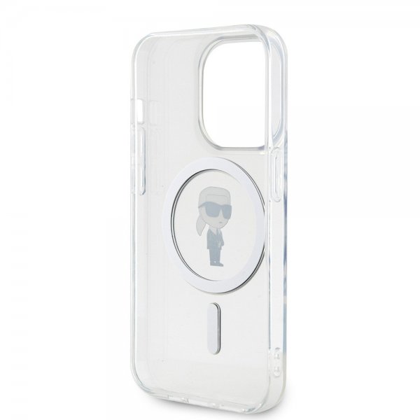 Karl Lagerfeld iPhone 15 Pro Cover Ikonik MagSafe Klar