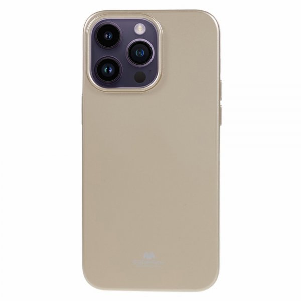 Mercury iPhone 15 Pro Cover Jelly Glitter Guld