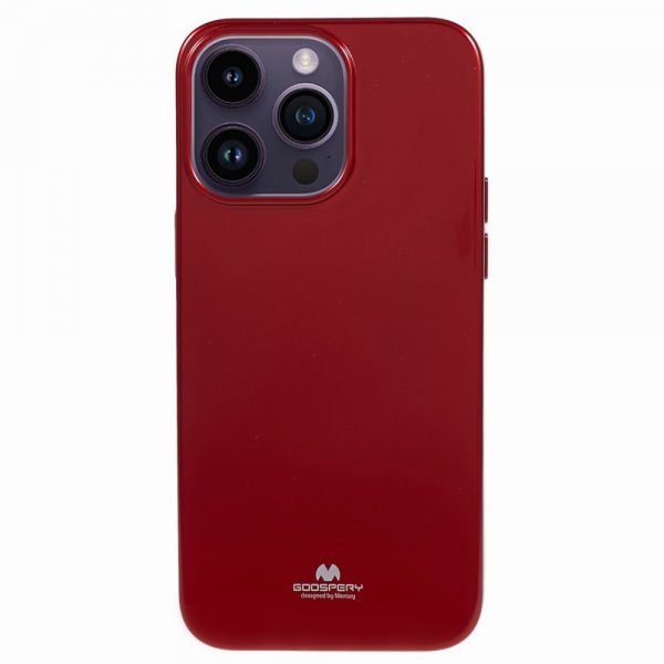Mercury iPhone 15 Pro Cover Jelly Glitter Rød