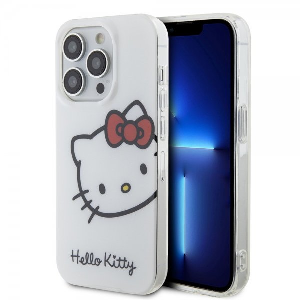 Hello Kitty iPhone 15 Pro Cover Kitty Logo Hvid