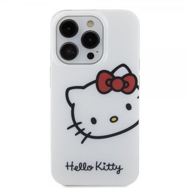 Hello Kitty iPhone 15 Pro Cover Kitty Logo Hvid